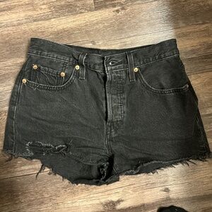 Vintage Black Levi's 501 shorts